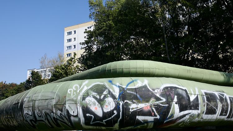 Fernwärmeleitung in Berlin-Lichtenberg.