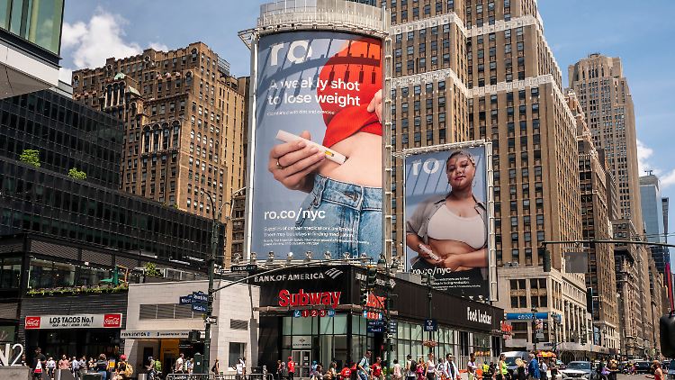 Später Vorstoß der Regierung Biden: Werbung für Wegovy in New York. 