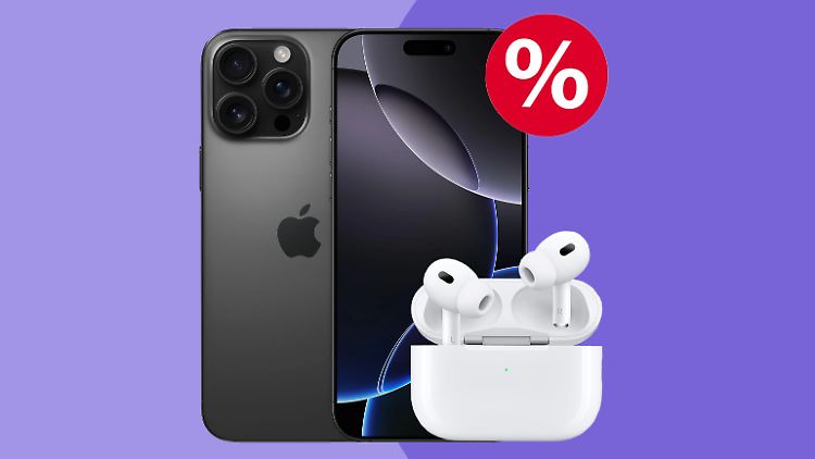 o2 bietet zur Black Week ein Bundle aus iPhone 16 Pro Max, AirPods Pro 2 und passendem Tarif.
