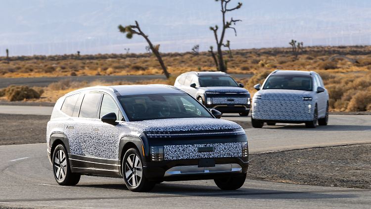 Ganz egalisieren kann der Ioniq 9 sein Gewicht nicht. Doch sein tiefer Schwerpunkt hilft enorm, das große SUV als fast schon leichtfüßig zu erleben.