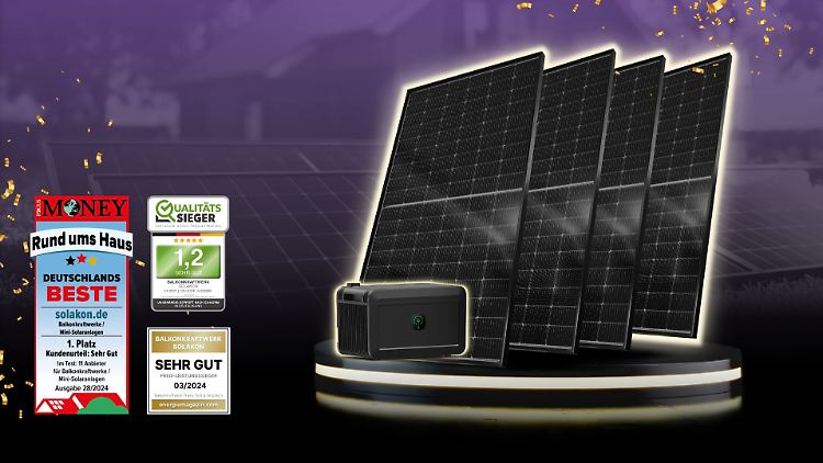 Während der Solakon Black Weeks sind verschiedene Balkonkraftwerke im Angebot.