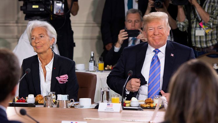 Christine Lagarde und Donald Trump 2018.