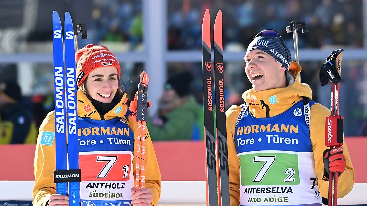 Voigt (l.) und Strelow lachten bereits im Januar und lachen nun wieder.