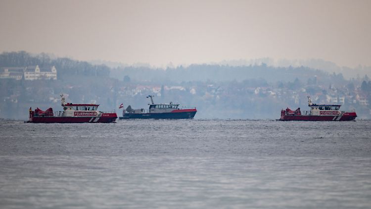 Rettungsboote suchten auf dem Bodensee nach den Vermissten. 