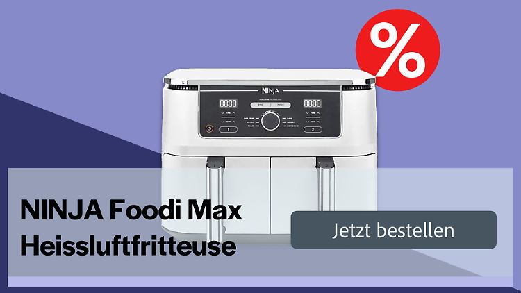 Heißer Tiefpreis bei Media Markt: Die Ninja Foodi Max Dual Zone in Weiß ist zum Cyber Monday reduziert.