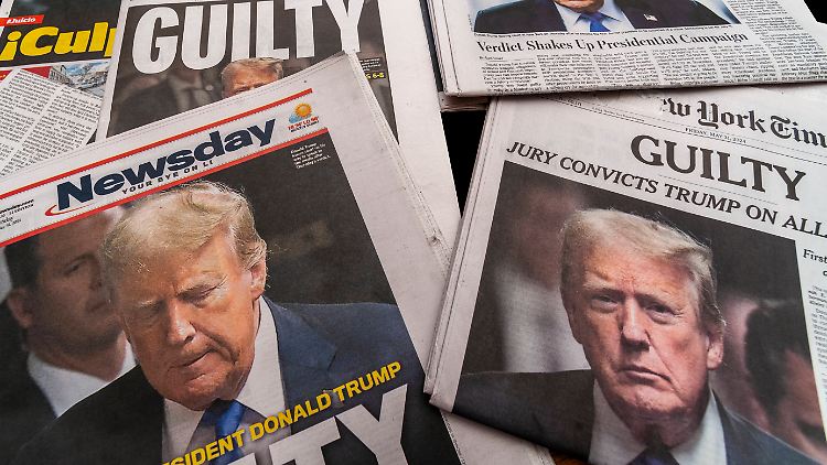 Eine Jury hatte Trump Ende Mai für schuldig erklärt. Im schlimmsten Fall droht ihm eine Gefängnisstrafe von vier Jahren.