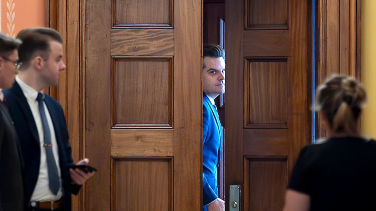 Der Ex-Abgeordnete und Ex-Justizministerkandidat Matt Gaetz am Donnerstag im US-Kongress.