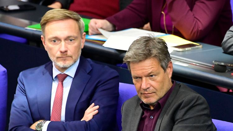 Lindner und Habeck, als sie noch gemeinsam auf der Regierungsbank saßen.