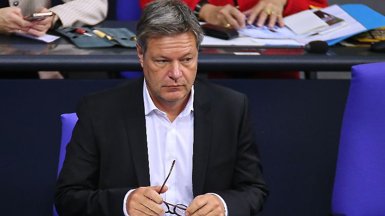 Habeck findet im Bundestag für seine Pläne keine Zustimmung aus den Reihen der Opposition.