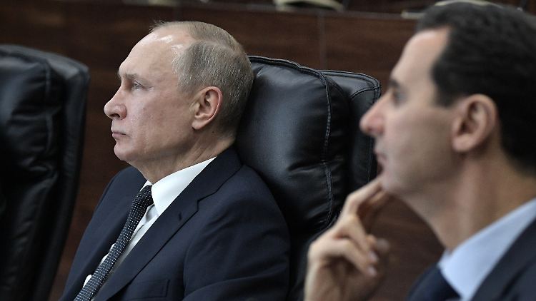 Putin (l.) unterstützte Assad bereits im Bürgerkrieg.