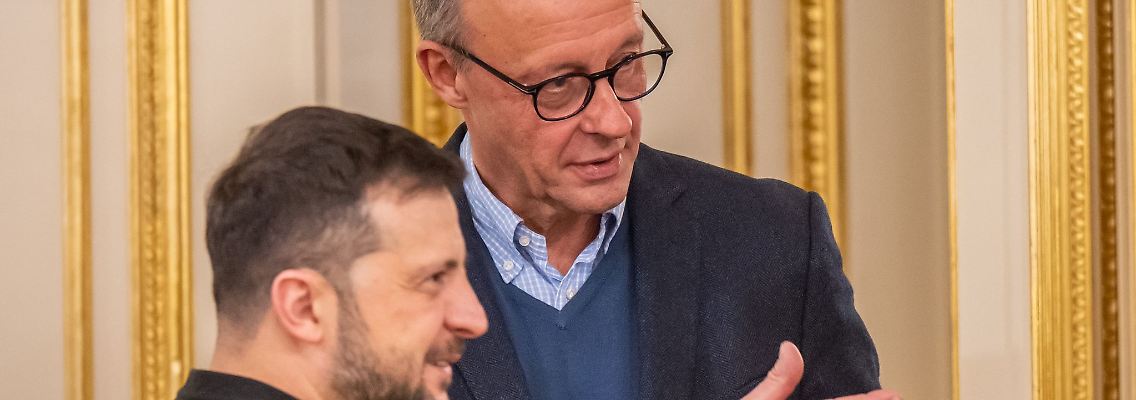Unions-Kanzlerkandidat Merz ist für einen Tag in Kiew.