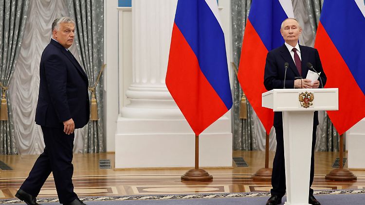 Putin legte Orban russischen Angaben zufolge seine Sicht der Dinge dar. Demnach blockiert Kiew eine Lösung.