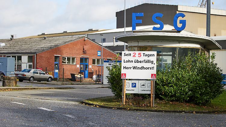 Arbeiter der FSG-Werft beklagten bereits ausstehenden Lohn. 