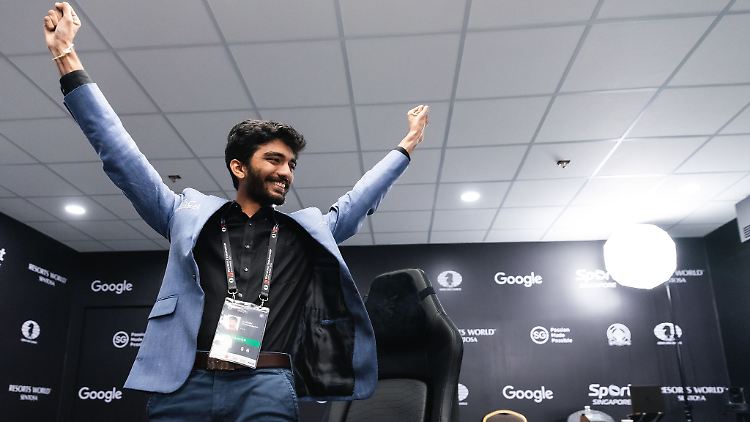 Dommaraju Gukesh krönt sich mit 18 Jahren zum jüngsten Schach-Weltmeister.