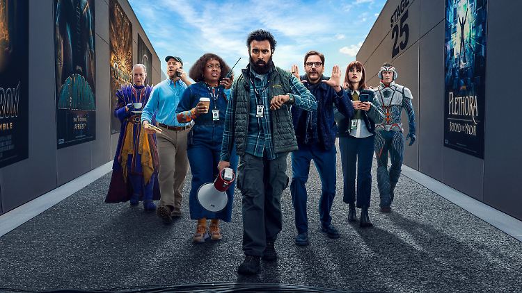 Wollen einen Film drehen: Die Crew von "The Franchise".