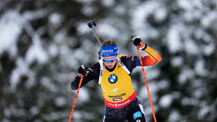 Franziska Preuß hat in diesem Winter bislang die meisten Punkte im Biathlon-Weltcup gesammelt.