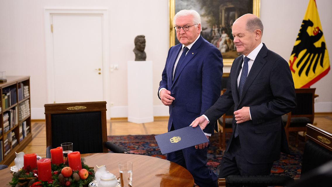 Scholz zu Gast bei Steinmeier.
