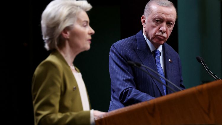 Die EU-Kommissionspräsidentin traf sich mit dem türkischen Präsidenten Recep Tayyip Erdogan in Ankara, um über die Lage in Syrien zu beraten.