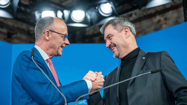 Merz und Söder taten am Dienstag das, was man "Geschlossenheit demonstrieren" nennt.