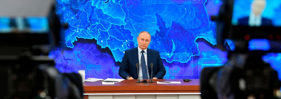 Putin stellt sich den Fragen von Journalisten und Bürgern (Archivbild)