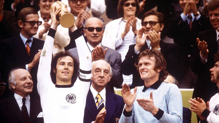 Großer Jubel nach dem WM-Sieg 1974.