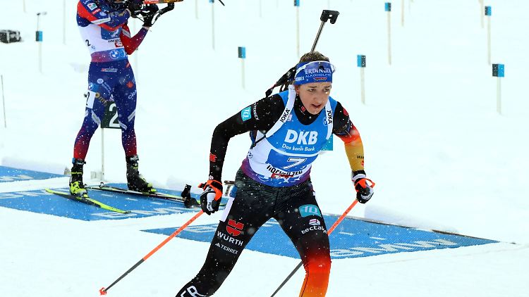 Biathletin Franziska Preuß ist derzeit sehr gut unterwegs.