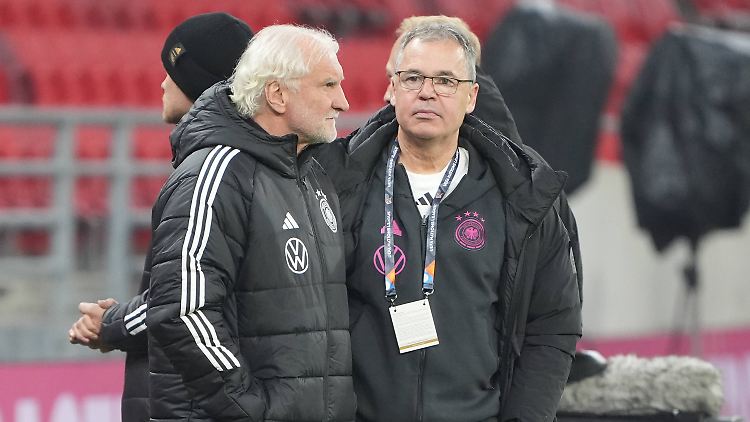 Andreas Rettig (r.) mit Rudi Völler.