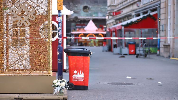 An dieser Stelle an der Kreuzung von Ernst-Reuter-Allee und Breiter Weg begann die Attentatsfahrt von Magdeburg.