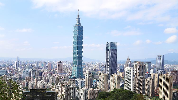 Blick auf Taipeh, die Hauptstadt von Taiwan.