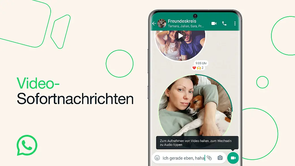 Whatsapp-Videosofortnachrichten