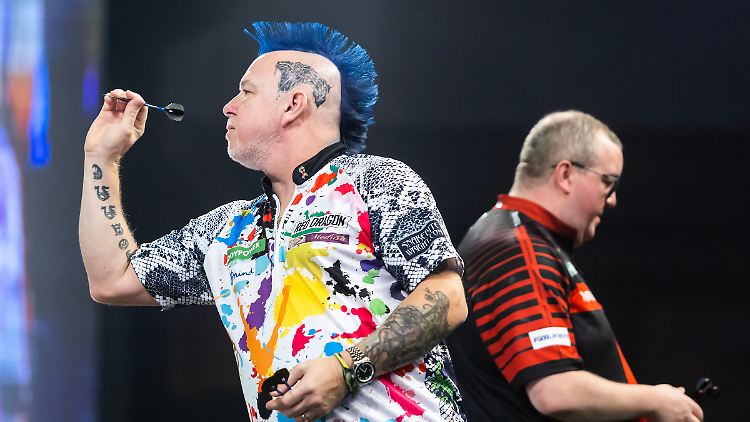 Paradiesvogel Peter Wright scheidet im Viertelfinale der Darts-WM gegen Stephen Bunting aus.