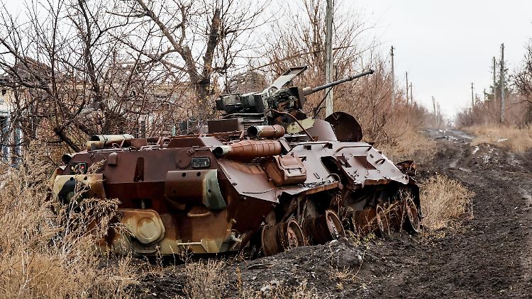 Einer von vielen zerstörten russischen Schützenpanzern im letzten Jahr.