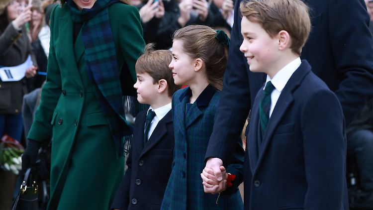 Prinz George, Prinzessin Charlotte und Prinz Louis (v.r.)