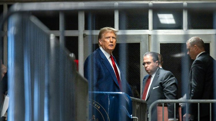 Trump bei einer Anhörung vor Gericht in New York im März.