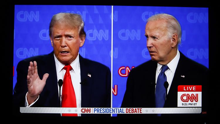 Im TV-Duell Ende Juni 2024 sah Biden enorm schwach gegen Trump aus. Seinem Selbstvertrauen tat das aber keinen Abbruch. 