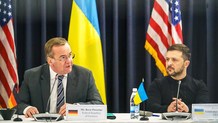 Auch der ukrainische Präsident Selenskyj ist nach Ramstein gereist. 