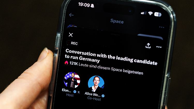 Zu sehen gab es Weidel und Musk nicht, nur zu hören.