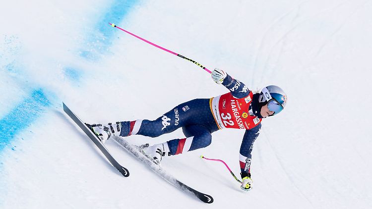 Lindsey Vonn kommt in den Kurven gut klar.