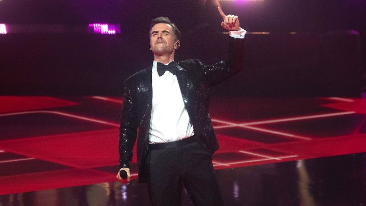 Florian Silbereisen in der TV-Show "Silvester-Schlagerboom" in München. 