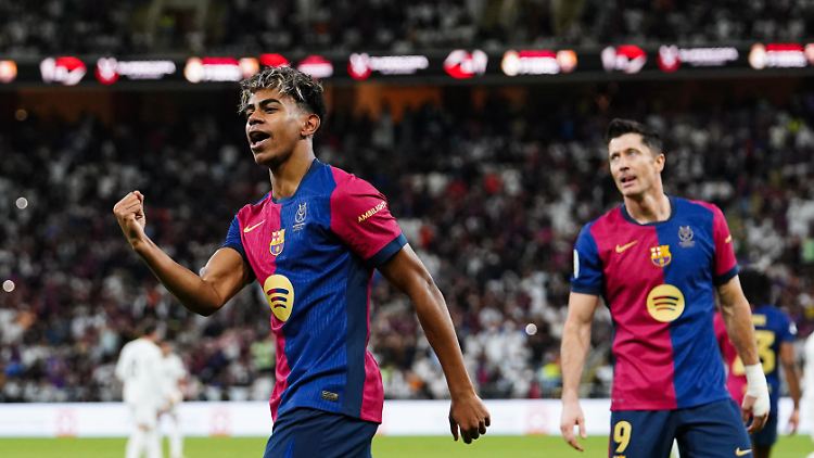 Lamine Yamal und Robert Lewandowski trafen bei der großen Barça-Show.