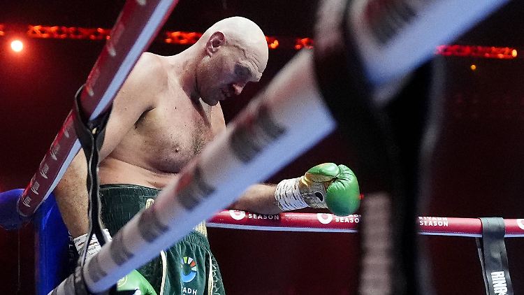 Fury bei einer der beiden Niederlagen gegen Usyk im vergangenen Jahr.