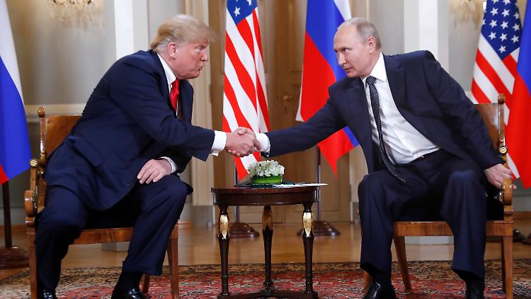 Trump und Putin bei ihrem letzten Treffen im Juli 2018 bei einem Gipfel in der finnischen Hauptstadt Helsinki. 