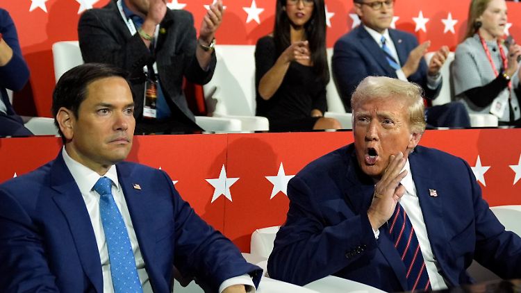 Rubio und Trump beim Parteitag der Republikaner im vergangenen Juli.