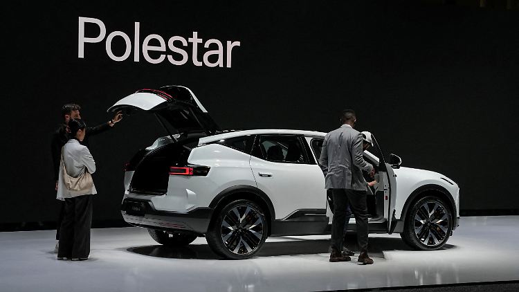 Ein SUV von Polestar bei einer Autoshow in New York im März 2024.