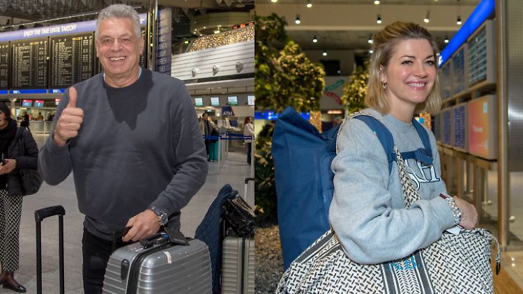 Für Jürgen Hingsen und Nina Bott beginnt das Abenteuer Dschungelcamp.