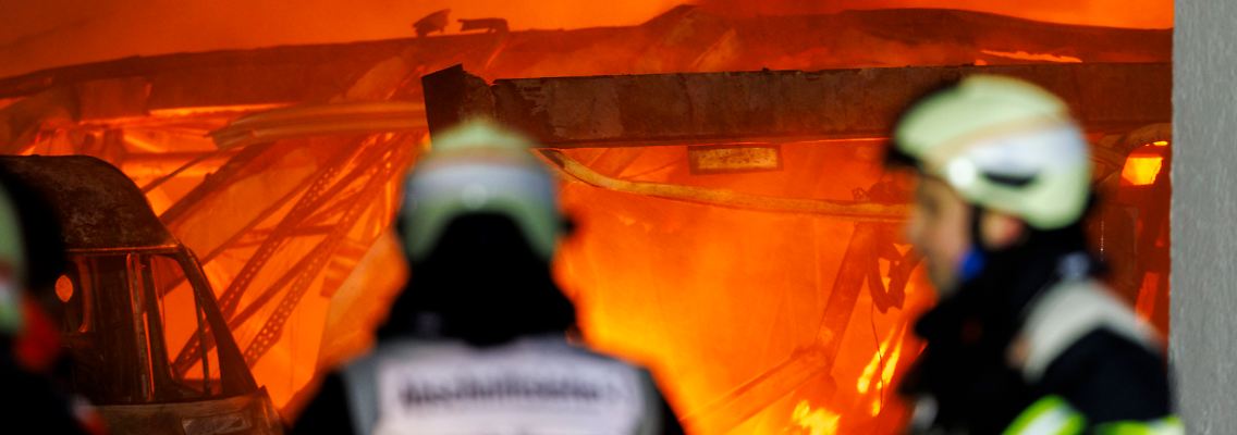 Ein Teil der Halle ist inzwischen eingestürzt.
