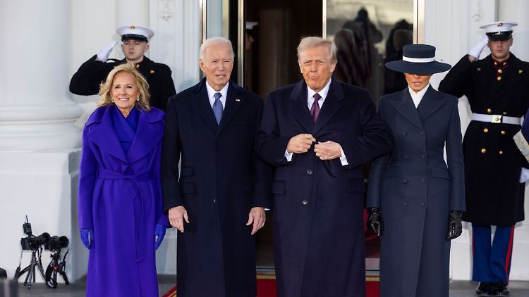 Oberflächlich werden Freundlichkeiten ausgetauscht: Die Bidens laden die Trumps am Tag des Machtwechsels zum traditionellen Tee ins Weiße Haus. 
