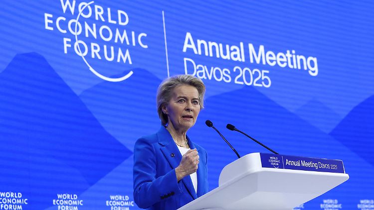 EU-Kommissionspräsidentin Ursula von der Leyen beim Weltwirtschaftsforum in Davos