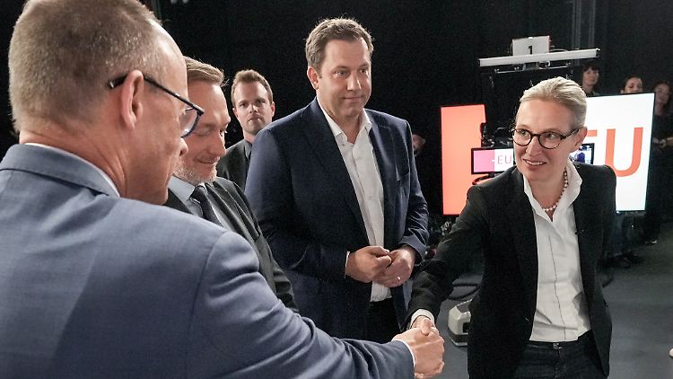 Nach der Europawahl im Vorjahr trafen Alice Weidel und Friedrich Merz in der Elefantenrunde von RTL/ntv aufeinander.