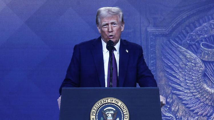 Trump sprach per Videoschalte beim Weltwirtschaftsforum in Davos.